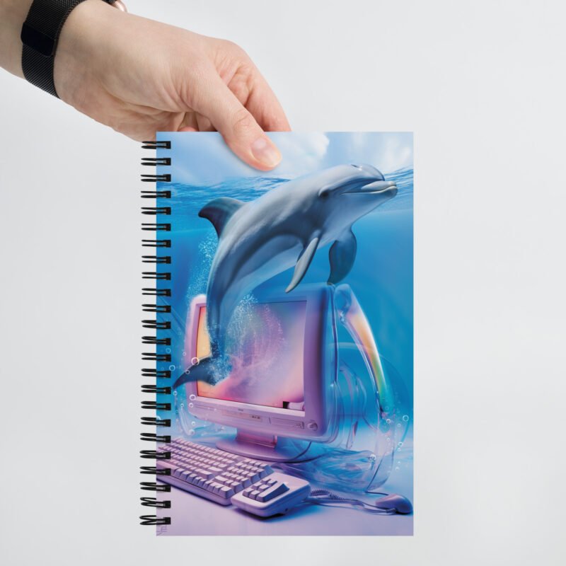 Dauphin et moniteur PC - Carnet à spirale