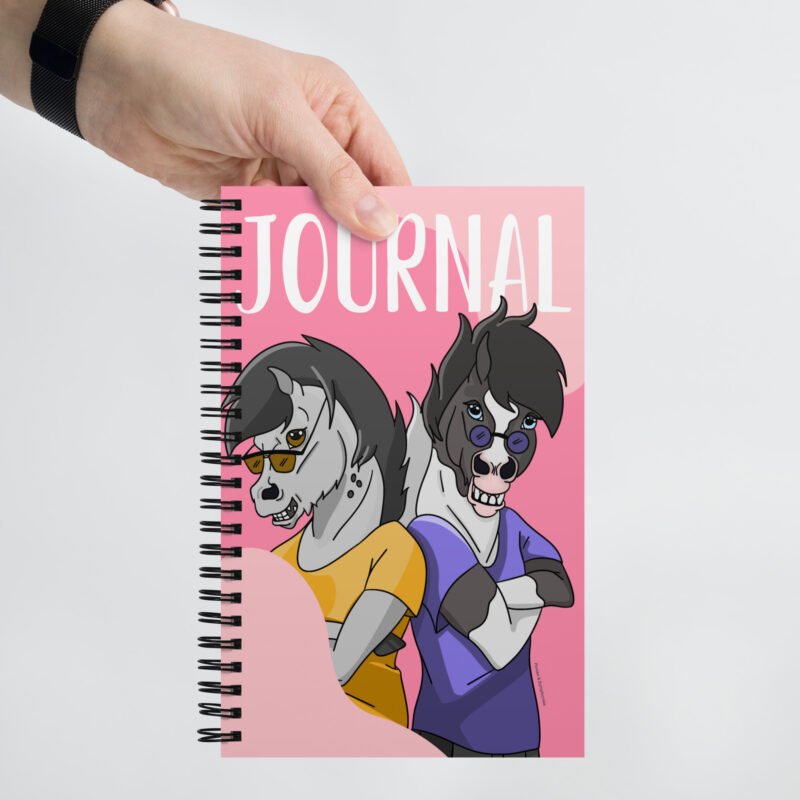 Ponies & Symphonies rose - Carnet à spirale