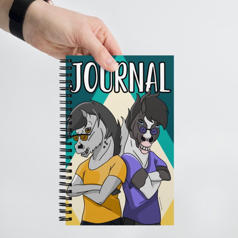 Ponies & Symphonies vert - Carnet à spirale