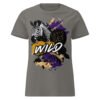 Let's get wild - Mauve et doré - T-shirt classique coupe femme motif zèbre – Image 2