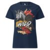 T-shirt zèbre femme mauve doré – Let’s Get Wild | Look safari Y2K chic – Image 2