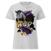 Let's get wild - Mauve et doré - T-shirt classique coupe femme motif zèbre – Image 4