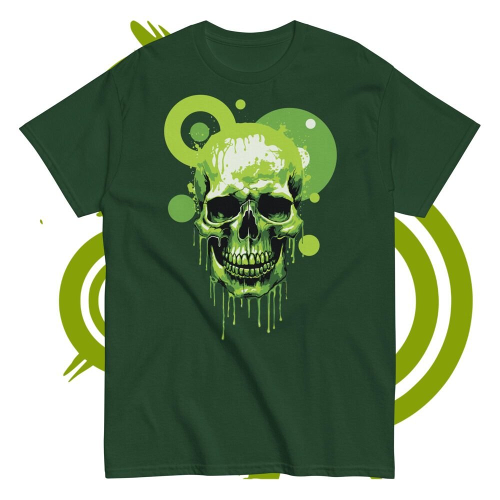 Unisex classic tee - Halloween green skull