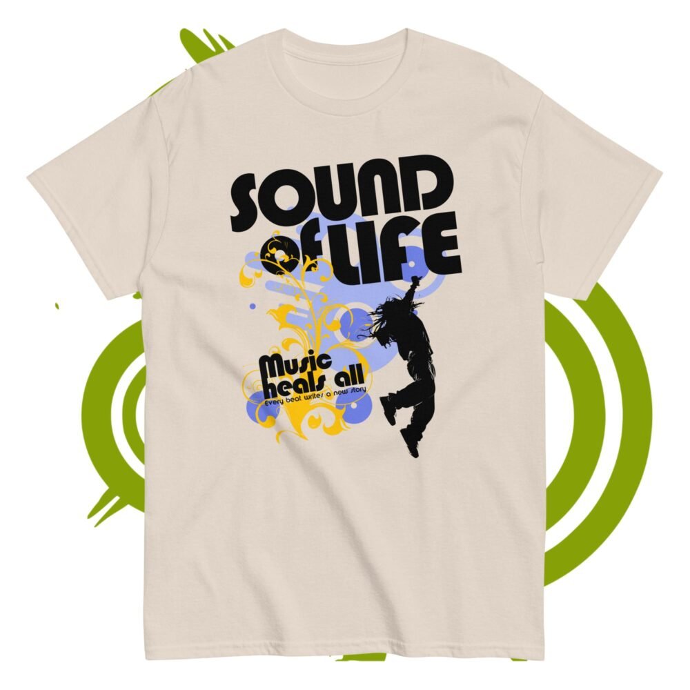 Unisex classic tee - Sound of Life - Frutiger Metro