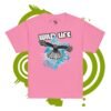 Youth classic tee - Wild Life falcon - blue geometric graffiti - Image 2