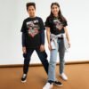 Youth classic tee - Wild Life falcon - orange geometric graffiti - Image 2