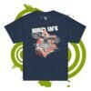 Youth classic tee - Wild Life falcon - orange geometric graffiti - Image 8