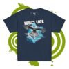 Youth classic tee - Wild Life falcon - blue geometric graffiti - Image 6