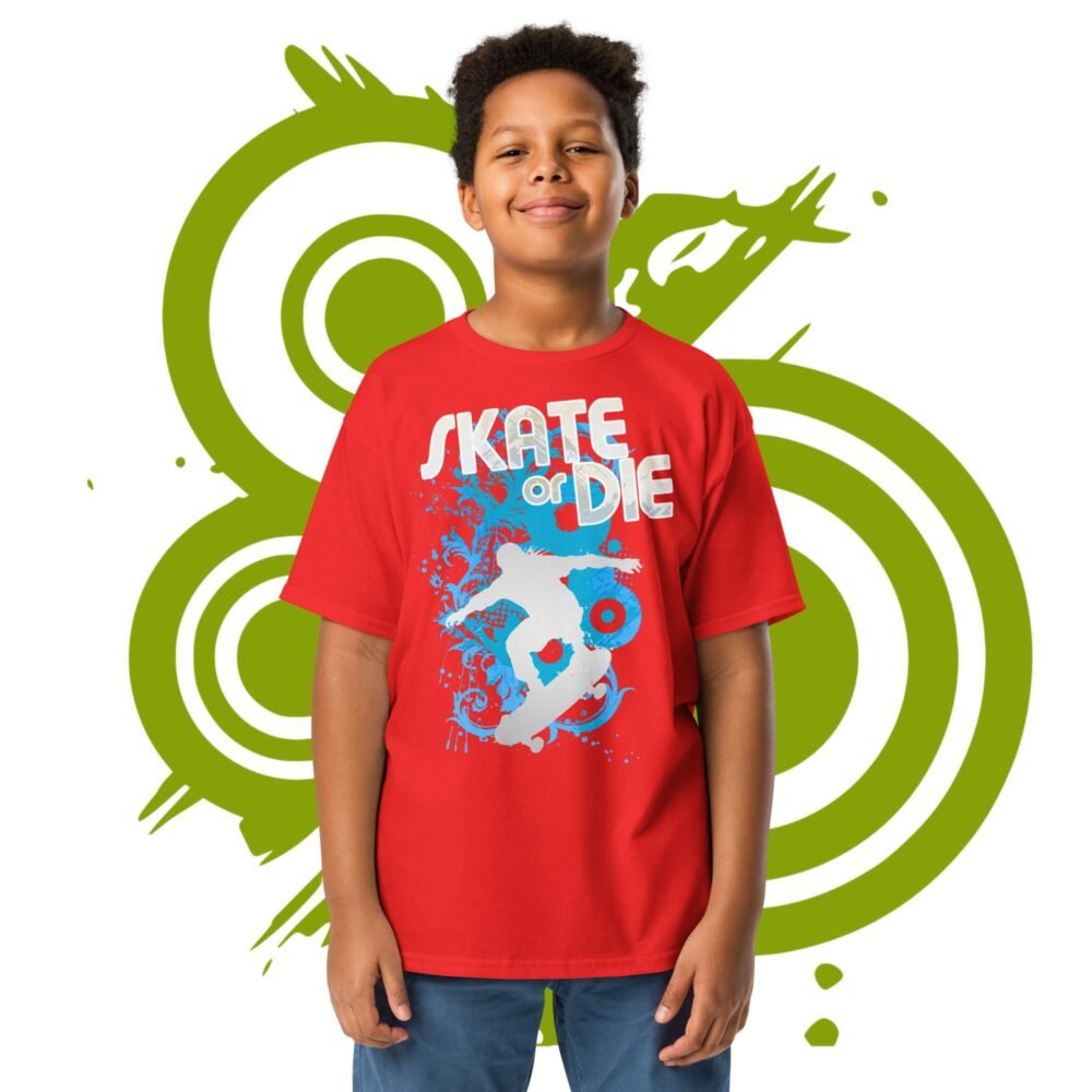 Youth classic tee - Blue Skate or die - Frutiger Metro