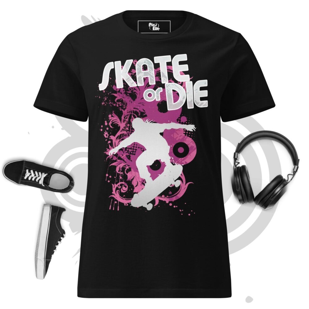 Women’s basic softstyle t-shirt - Pink Skate or Die - Frutiger Metro