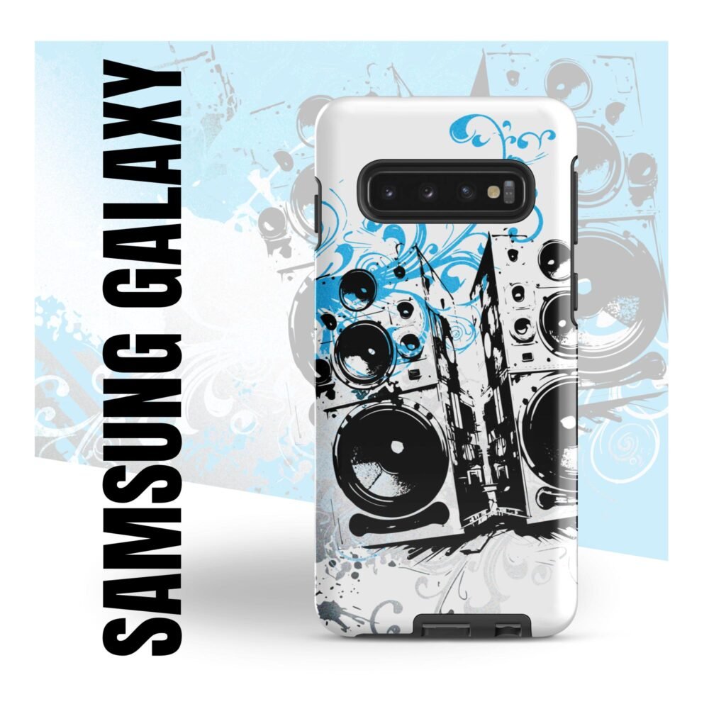 Tough case for Samsung® Y2K Grunge graffiti – Sky blue Boombox street Art