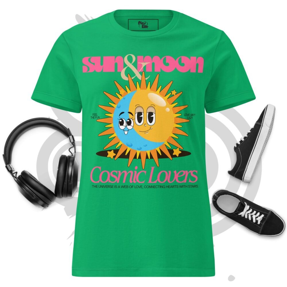 Women’s basic softstyle t-shirt - Sun & Moon : Cosmic Lovers