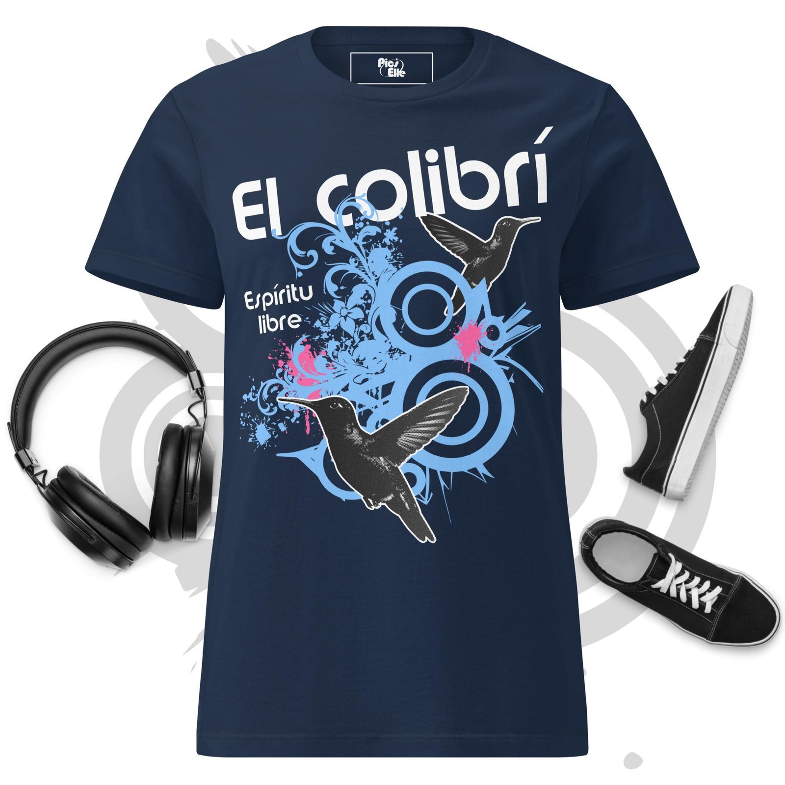 Women’s basic softstyle t-shirt – El Colibrí · Espíritu Libre – Image 3