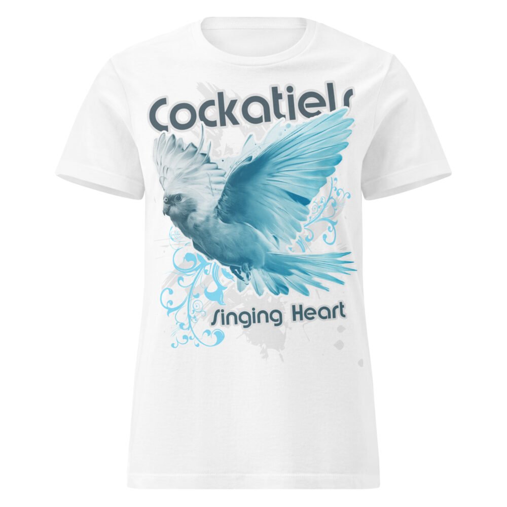 Women’s basic softstyle t-shirt – Cockatiel Singing Heart