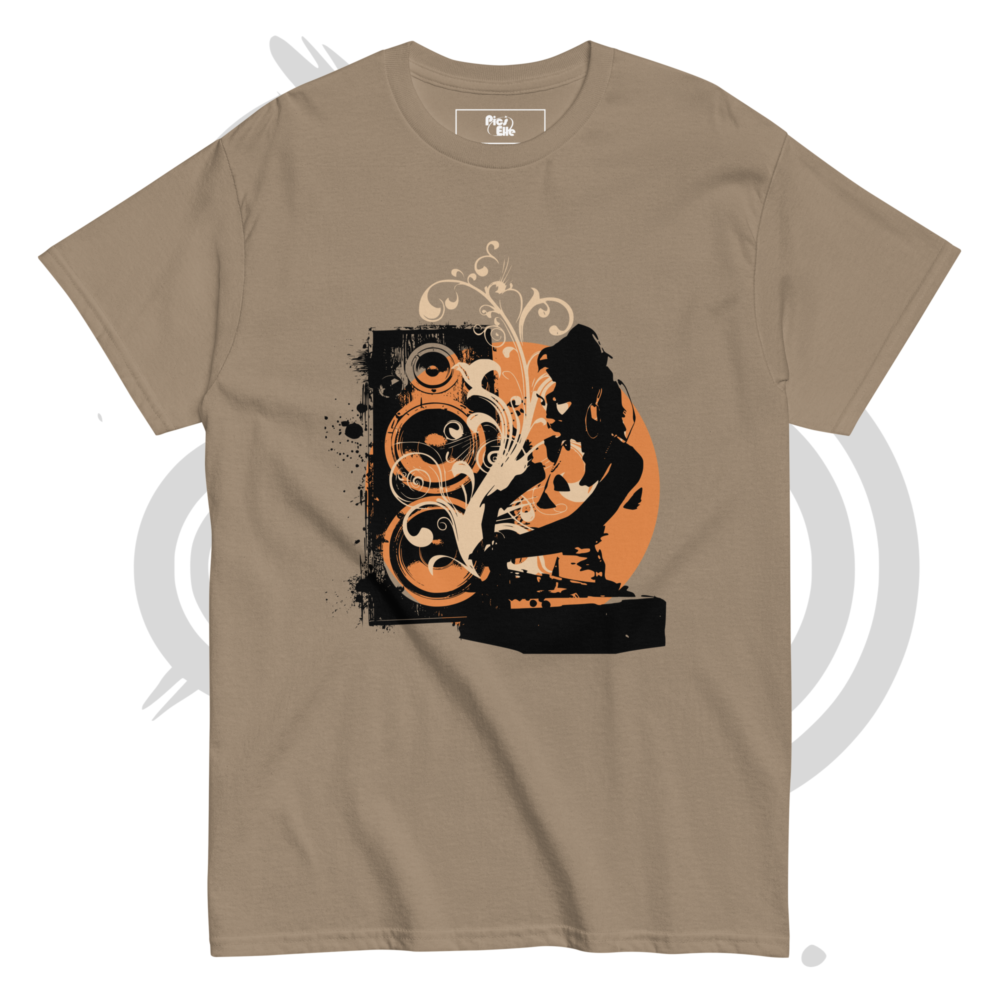 Unisex classic tee - Woman DJ music festival - Frutiger Metro - Vector Garden