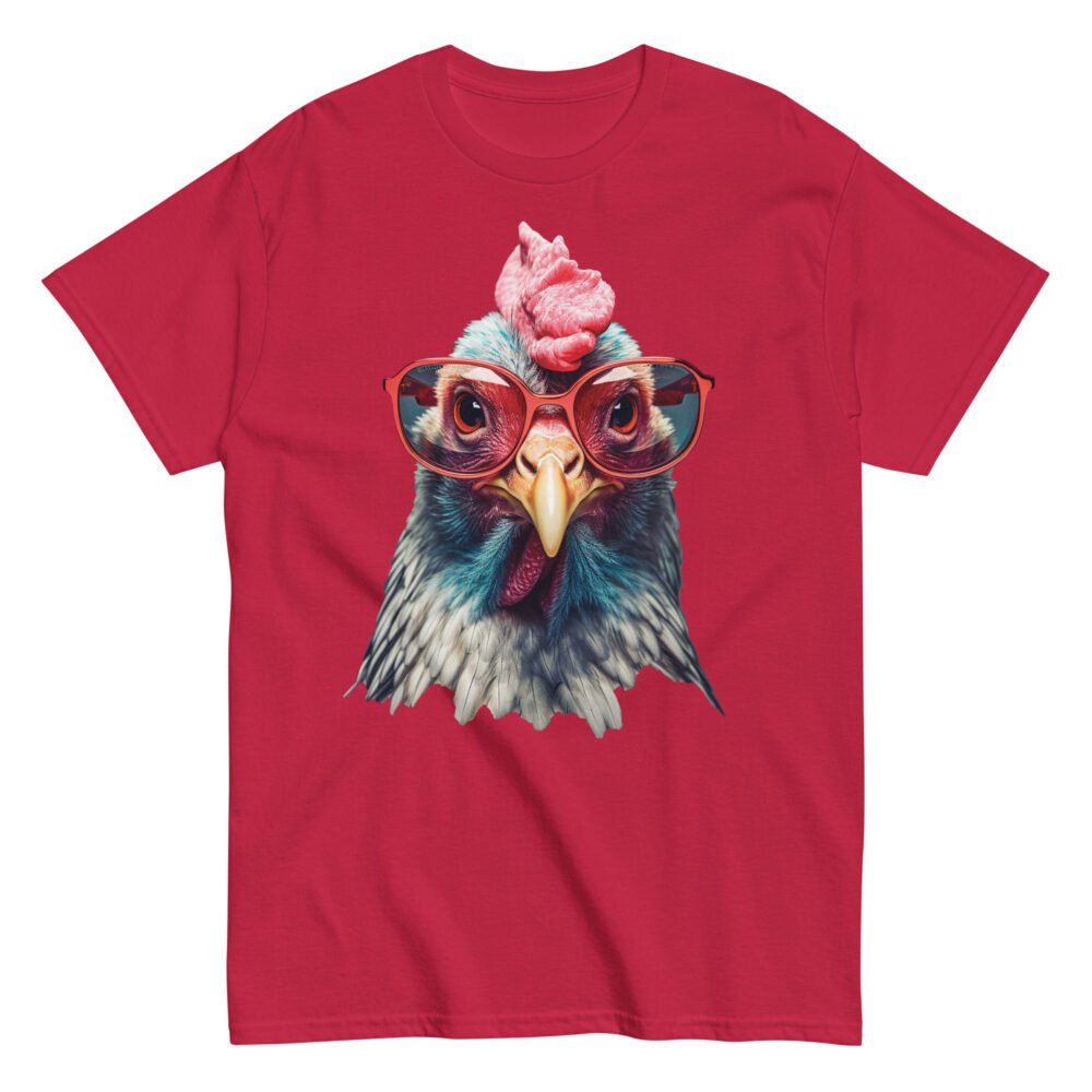 Unisex Classic Tee – Funny Chicken with Glasses Cute Humor Graphic T-Shirt