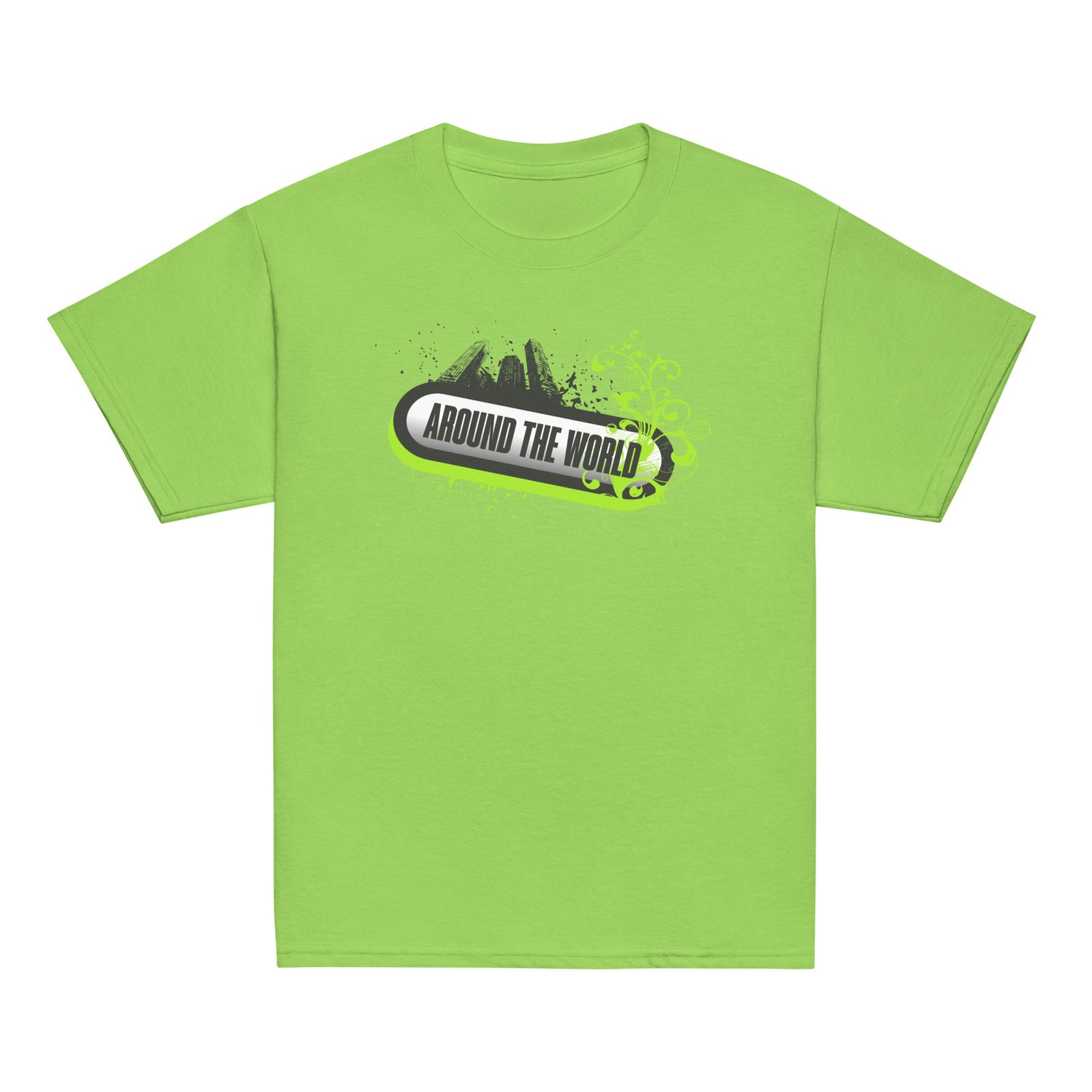 Youth Classic Tee – Bold Frutiger Metro Graffiti Style 2010s Urban Skyline Design – Image 10