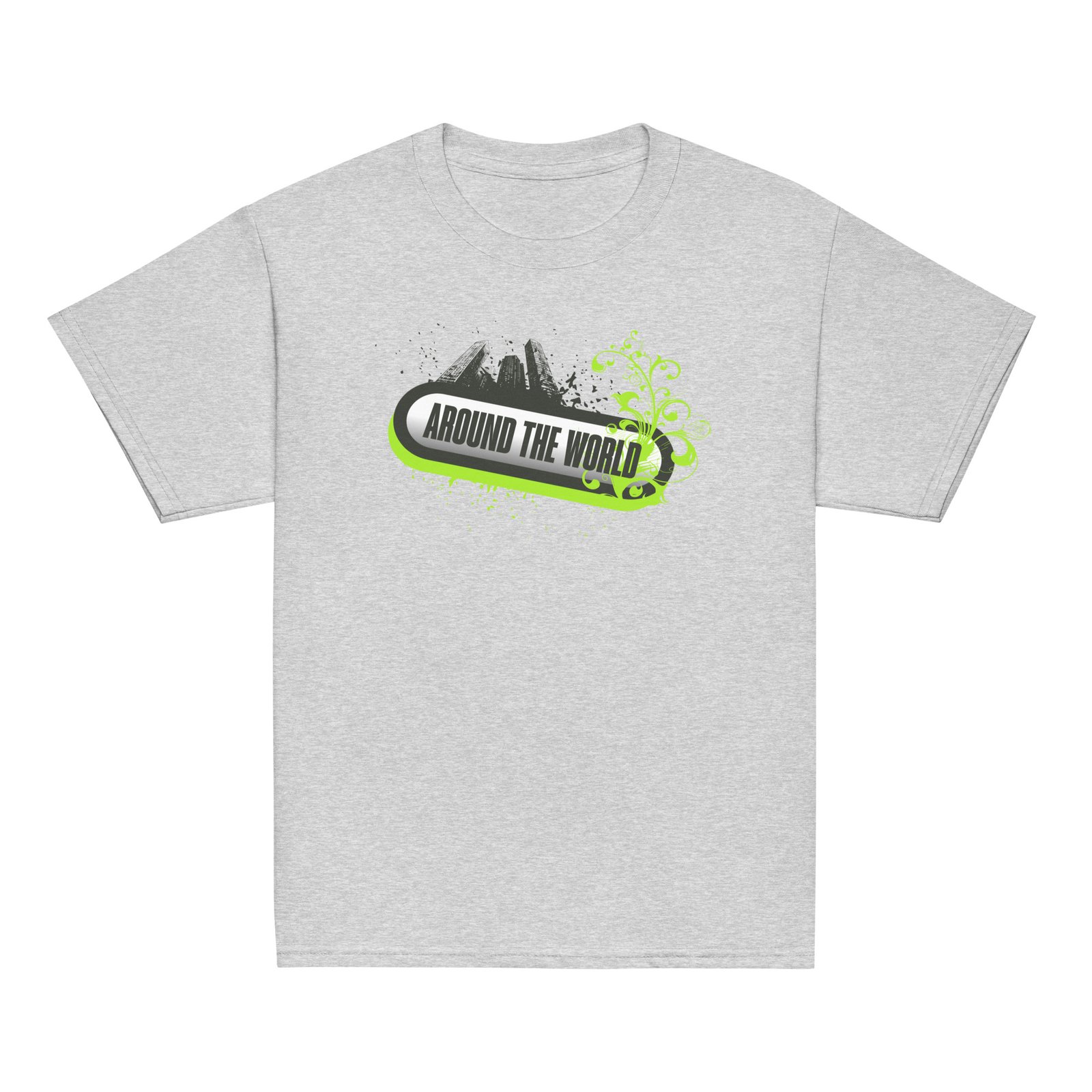 Youth Classic Tee – Bold Frutiger Metro Graffiti Style 2010s Urban Skyline Design – Image 11