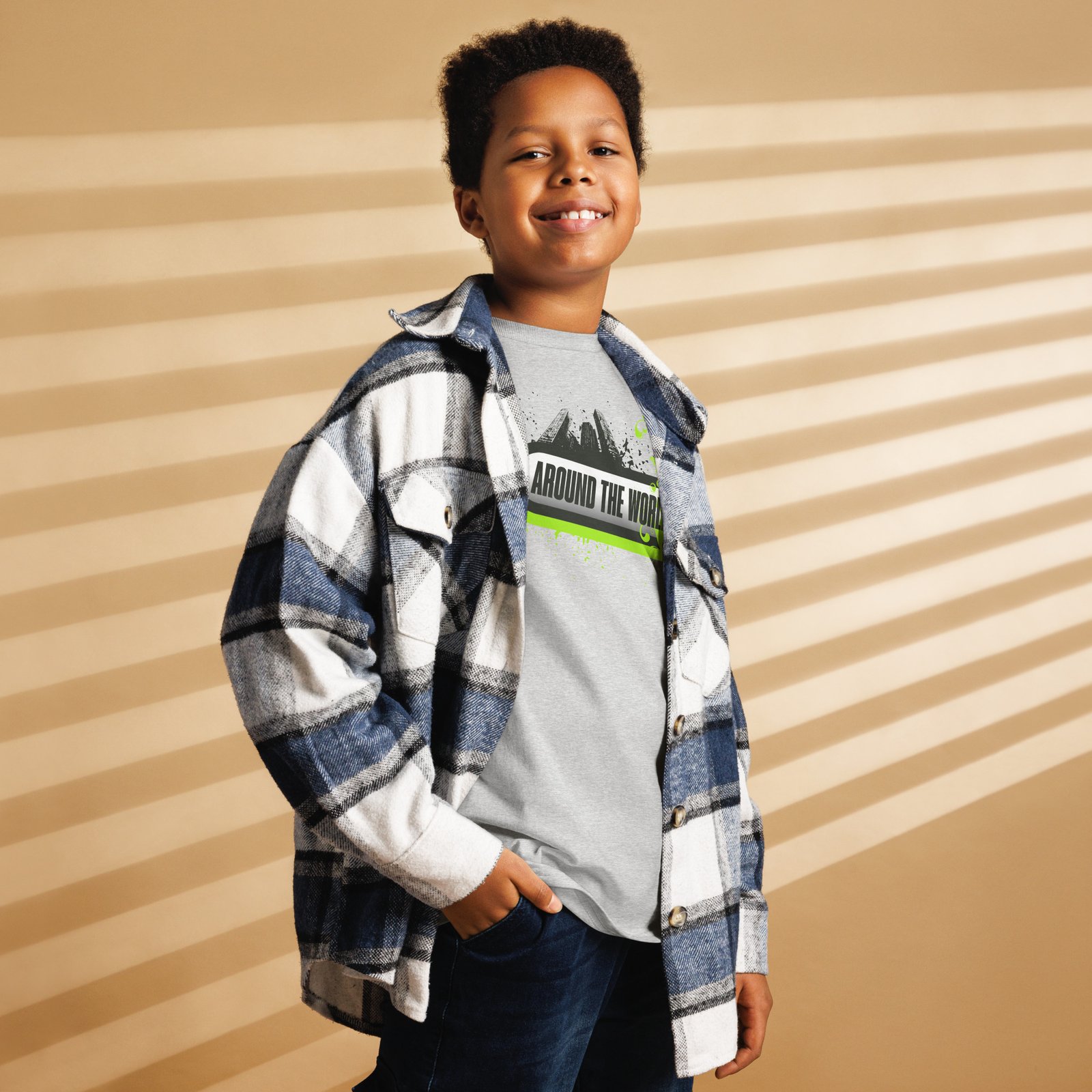 Youth Classic Tee – Bold Frutiger Metro Graffiti Style 2010s Urban Skyline Design – Image 17