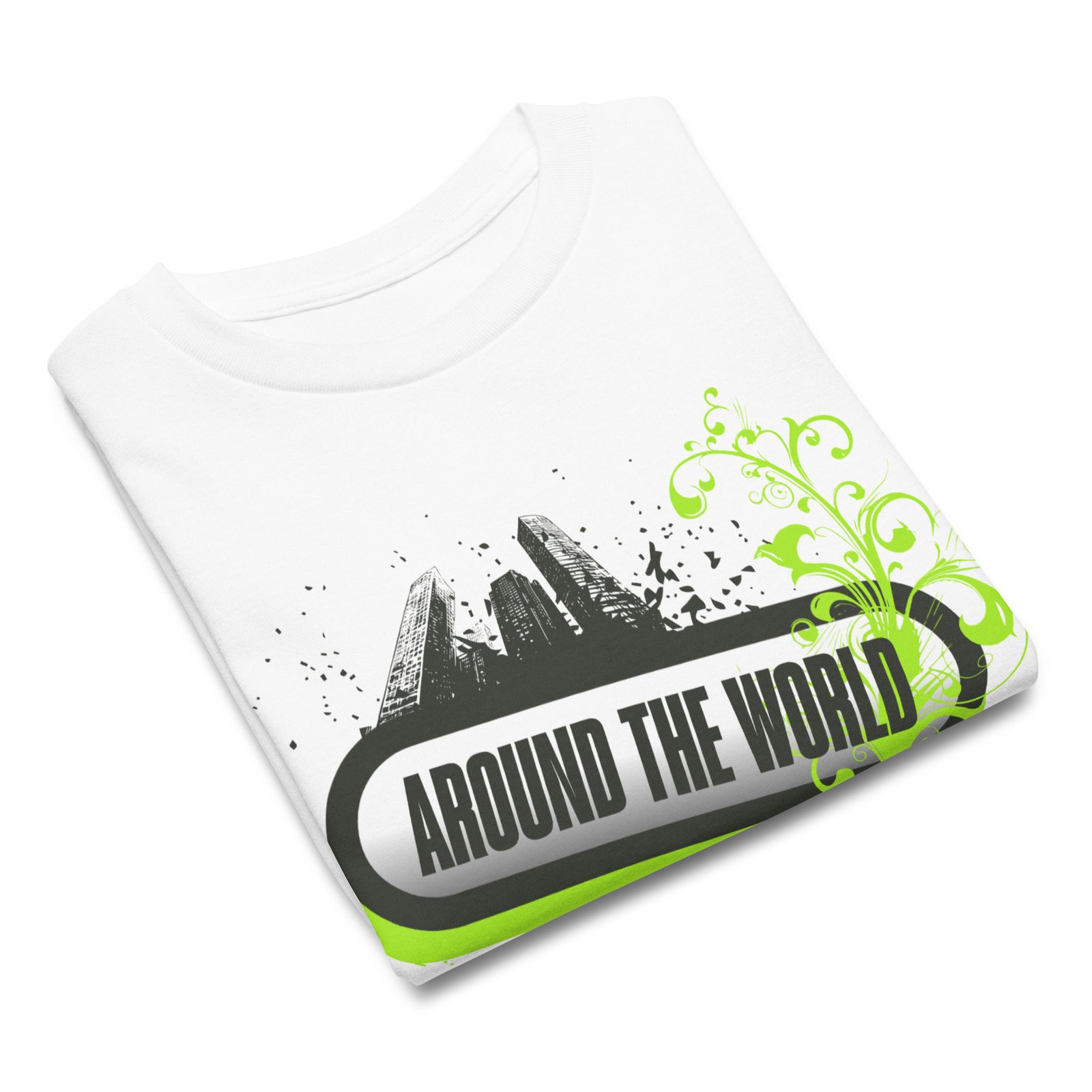 Youth Classic Tee – Bold Frutiger Metro Graffiti Style 2010s Urban Skyline Design – Image 24