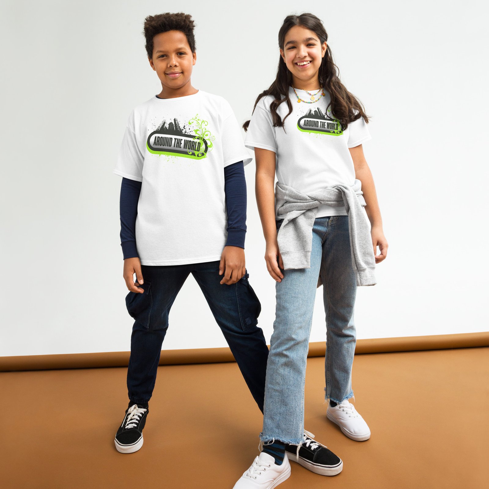 Youth Classic Tee – Bold Frutiger Metro Graffiti Style 2010s Urban Skyline Design – Image 18