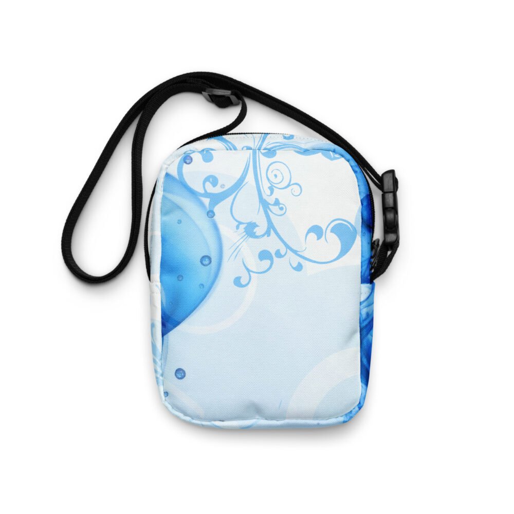 Utility crossbody bag blue Abstract Feminine  – Frutiger Aero & Vector Garden Aesthetic