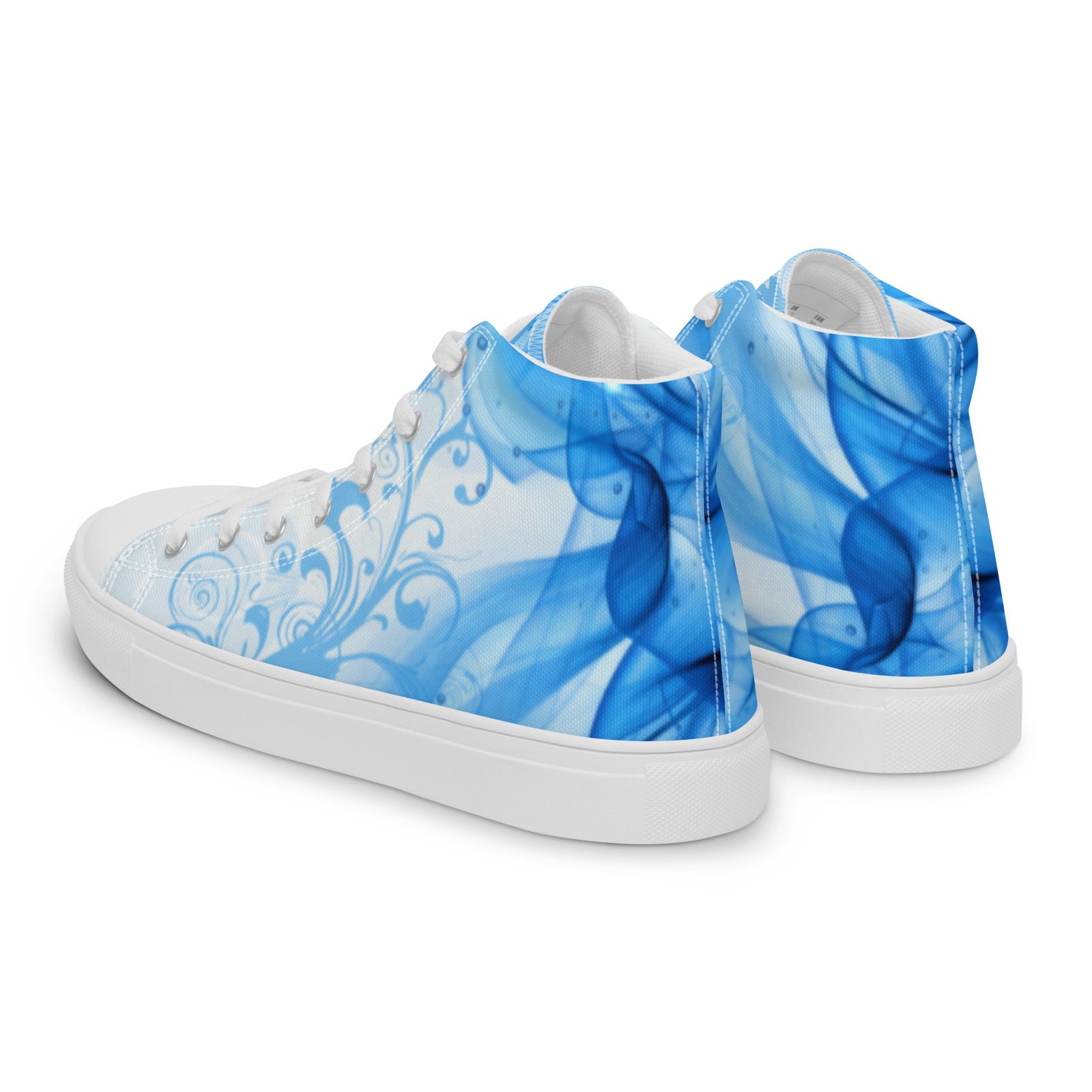 Frutiger Aero High Top Canvas Women Shoes, Large Sizes EU42, EU43 EU44, EU45.5, Women Shoe Size 10 11 12 – Image 6