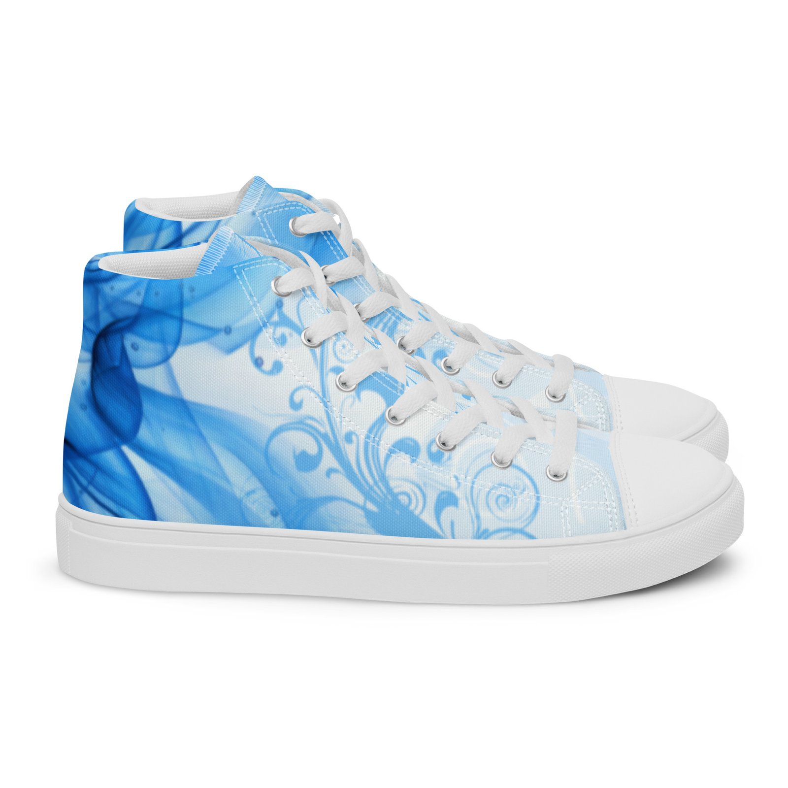 Frutiger Aero High Top Canvas Women Shoes, Large Sizes EU42, EU43 EU44, EU45.5, Women Shoe Size 10 11 12 – Image 8